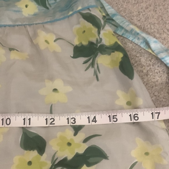 Anthropology Dress Maeve size 2 60% cotton-40% silk. Yellow blue and tan - Picture 14 of 14